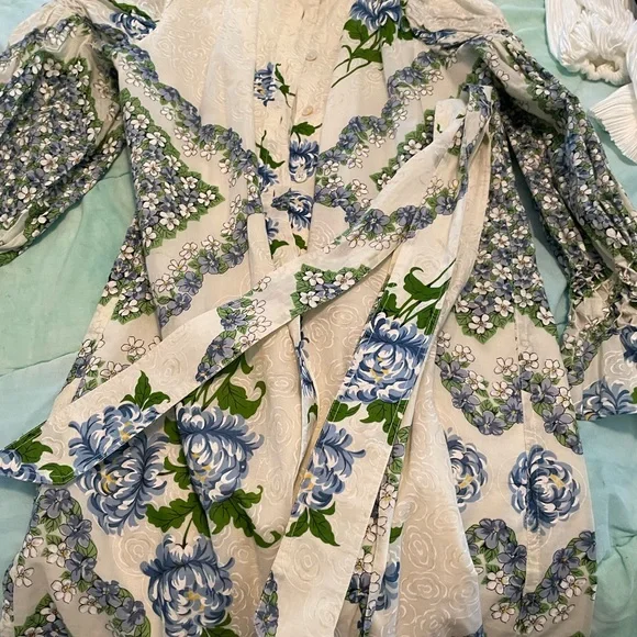 Tory Burch Cream Floral Dress - Picture 1 of 3